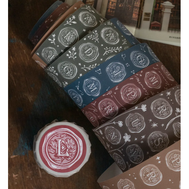 樂意Loi Design A~Z封蠟貼 7cm割型紙膠帶【立夏手帳生活】-細節圖2