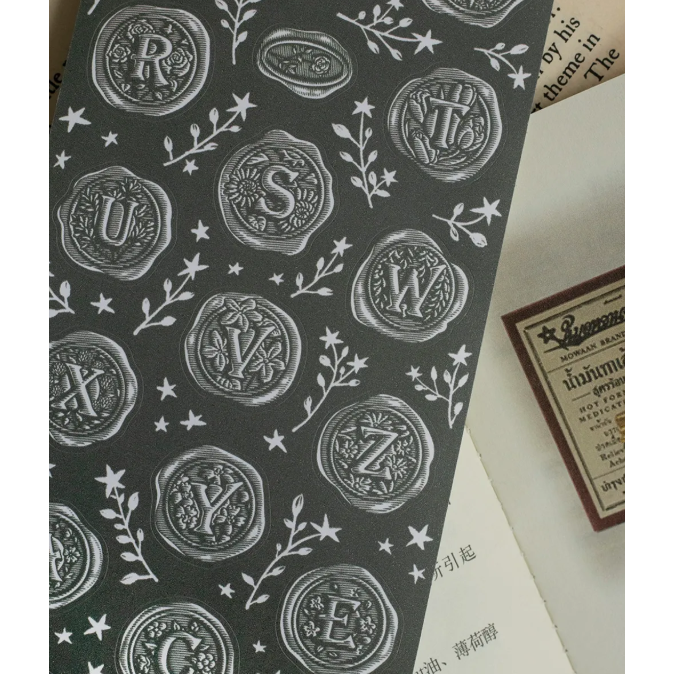 樂意Loi Design A~Z封蠟貼 7cm割型紙膠帶【立夏手帳生活】-細節圖4