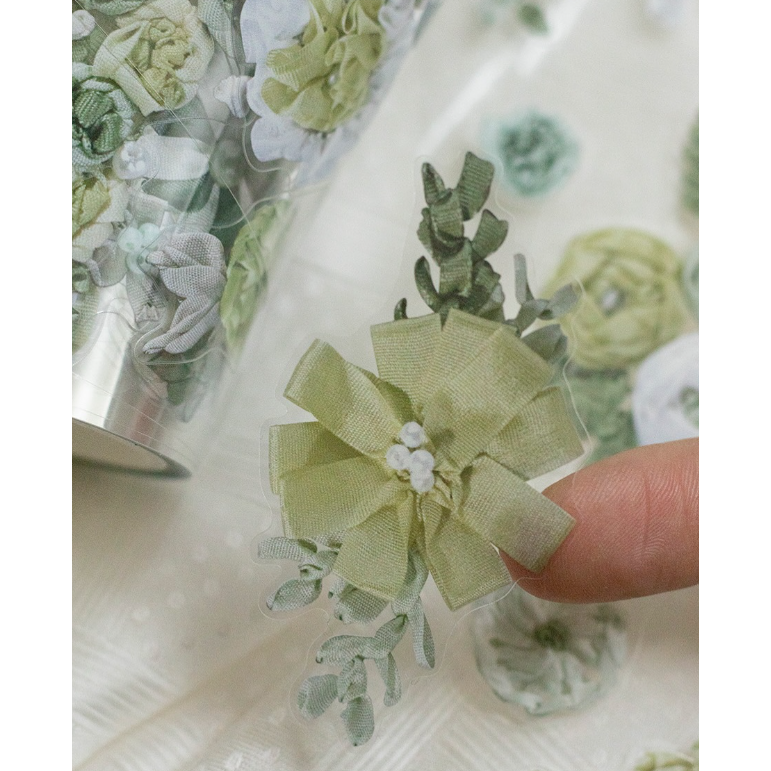 樂意Loi Design 仙織聯名款 緞繡Ribbon 6cm割型亮面PET膠帶【立夏手帳生活】-細節圖4