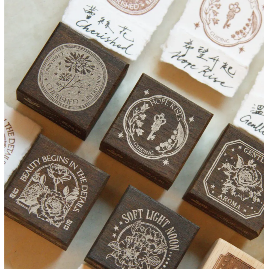 【文畫季7款】樂意Loi Design 逐光之香系列 櫸木印章 【立夏手帳生活】-細節圖2