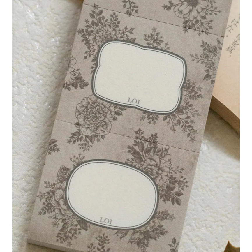 【文畫季3款】樂意loidesign 香水標籤/玫瑰牆紙/布蕾絲 便箋本 便簽本【立夏手帳生活】-細節圖5