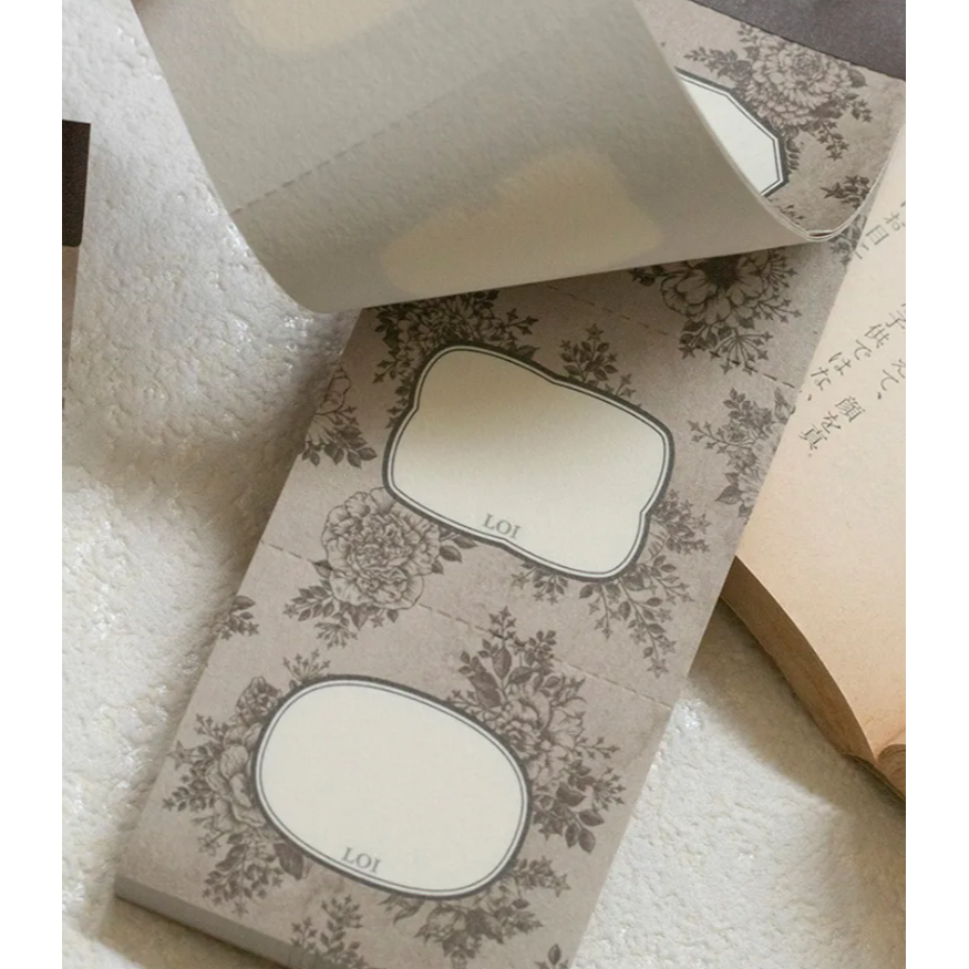 【文畫季3款】樂意loidesign 香水標籤/玫瑰牆紙/布蕾絲 便箋本 便簽本【立夏手帳生活】-細節圖6