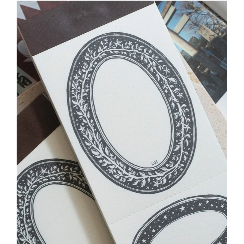 【新3款】樂意loidesign『冬日花園-星星葉/舊書頁-玫瑰花園/舊書頁-朱槿花框』便箋本 便簽本【立夏手帳生活】-細節圖11