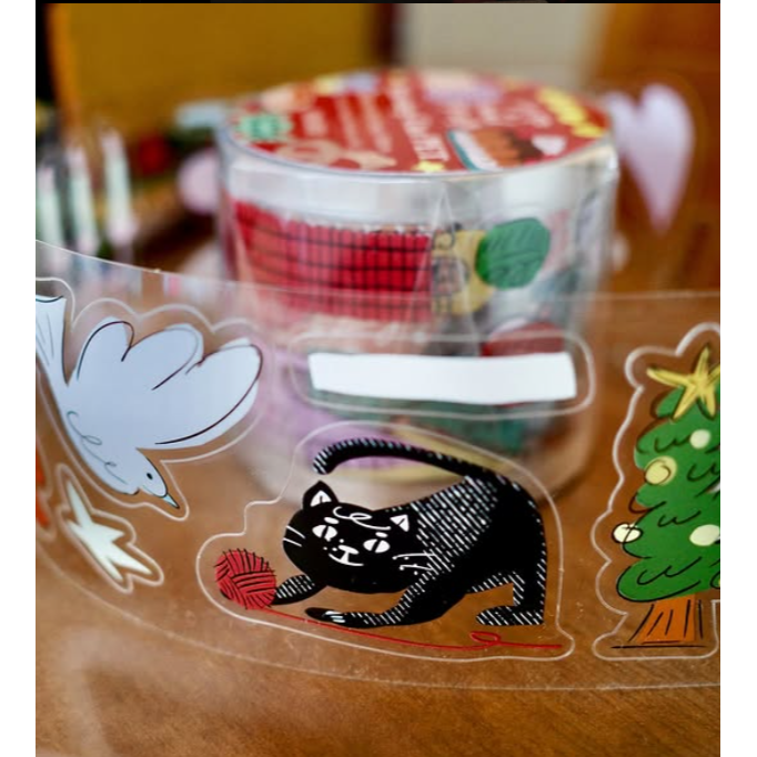 什物a kind of cafe X＇mas Festive Limited歡愉節慶 割型PET膠帶【立夏手帳生活】-細節圖3