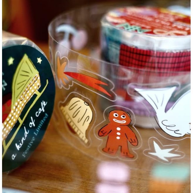 什物a kind of cafe X＇mas Festive Limited歡愉節慶 割型PET膠帶【立夏手帳生活】-細節圖4