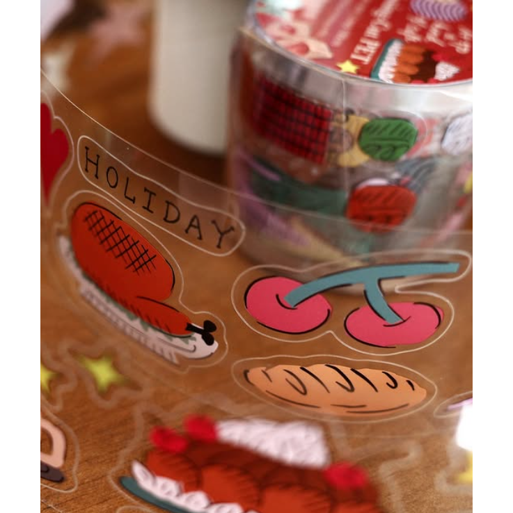 什物a kind of cafe X＇mas Festive Limited歡愉節慶 割型PET膠帶【立夏手帳生活】-細節圖6