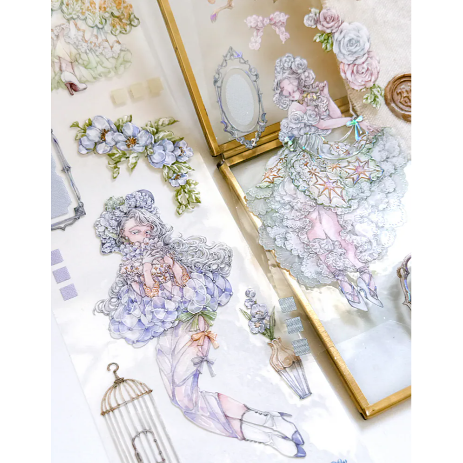 Pei Pei Studio 午茶私語8cm寬 X10M PET膠帶【立夏手帳生活】-細節圖7