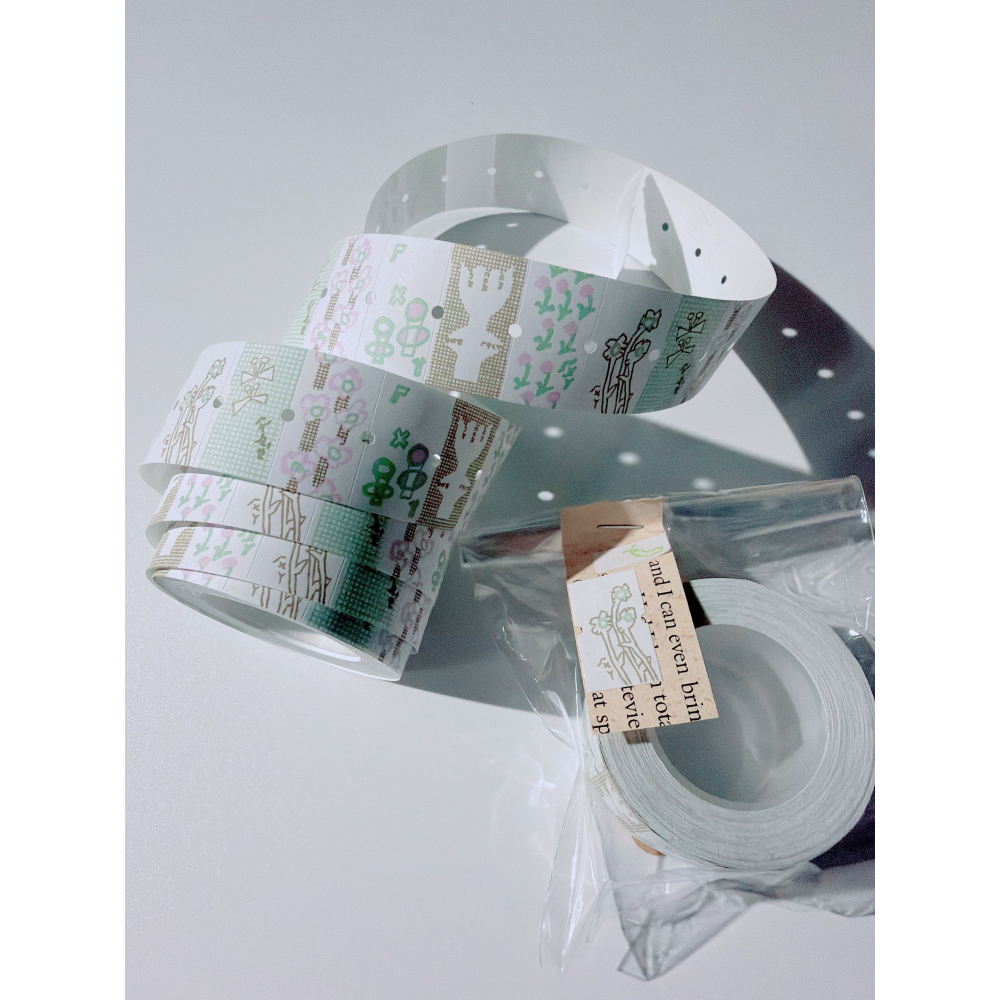何包蛋 「田野小花 / 點點綠草」 6圖 標籤膠帶捲 misshoegg【立夏手帳生活】-細節圖9