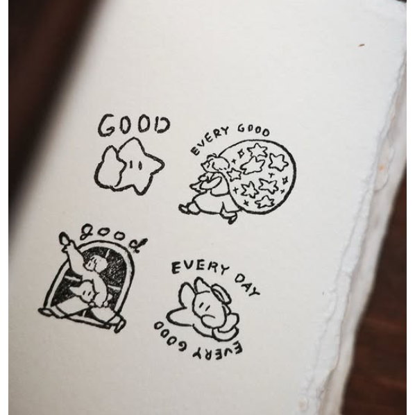 山泥泥 yamadoro GOOD Star Every day, every good.木頭印章【立夏手帳生活】-細節圖2