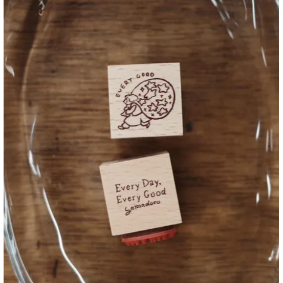 山泥泥 yamadoro GOOD Star Every day, every good.木頭印章【立夏手帳生活】-規格圖7