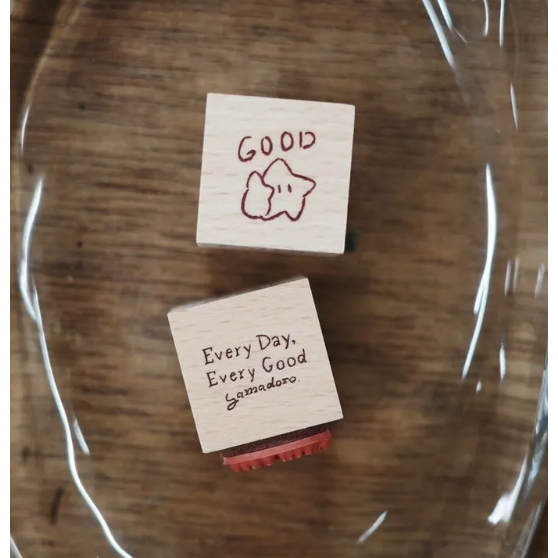 山泥泥 yamadoro GOOD Star Every day, every good.木頭印章【立夏手帳生活】-規格圖7