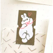 Pei Pei Studio『小兔標籤貼紙4款』 砂糖行進曲﹆小兔緞帶﹆小兔草莓﹆三色小兔頭【立夏手帳生活】-規格圖9