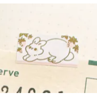 Pei Pei Studio『小兔標籤貼紙4款』 砂糖行進曲﹆小兔緞帶﹆小兔草莓﹆三色小兔頭【立夏手帳生活】-規格圖9