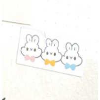 三色小兔頭－銅版紙(無洞)