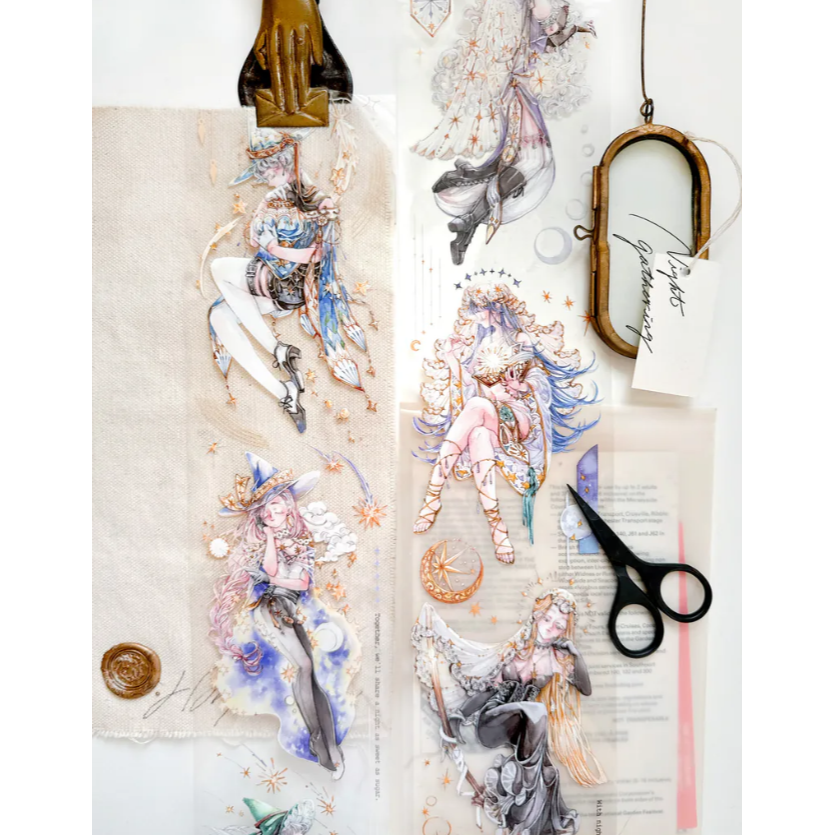 Pei Pei Studio 黑夜集會8cm寬 X10M 亮面PET【立夏手帳生活】-細節圖4