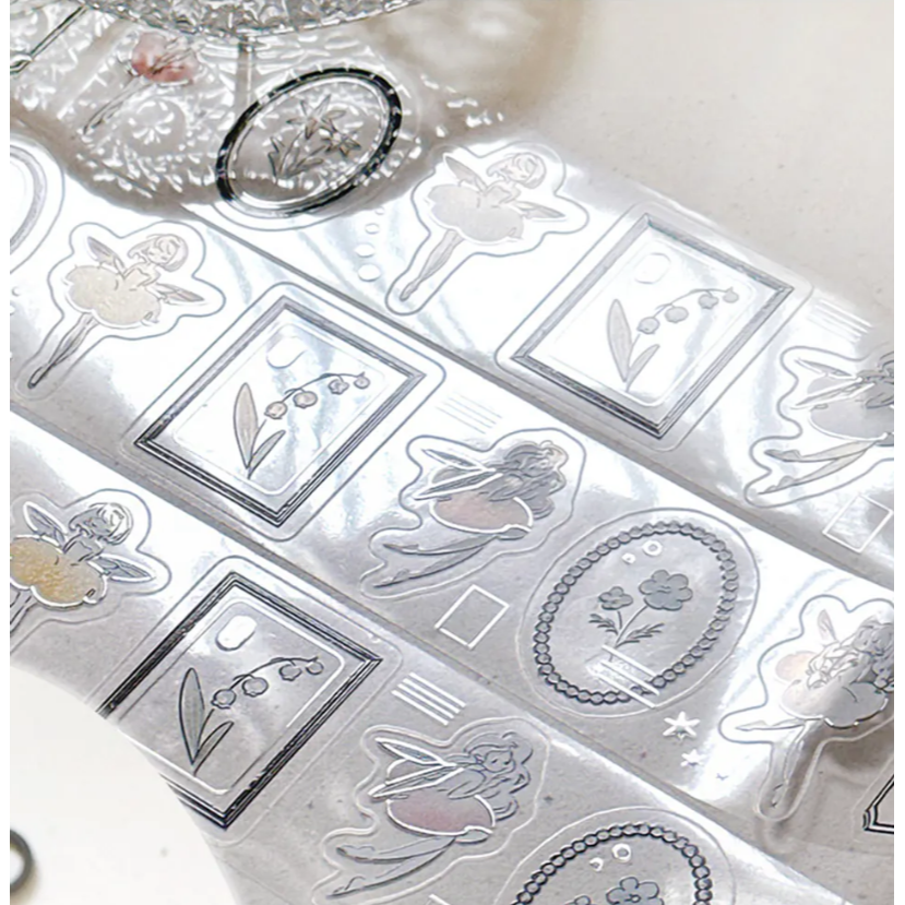 Pei Pei Studio 幽香小徑35mm寬 X 5M PET燙銀割型貼紙【立夏手帳生活】-細節圖3