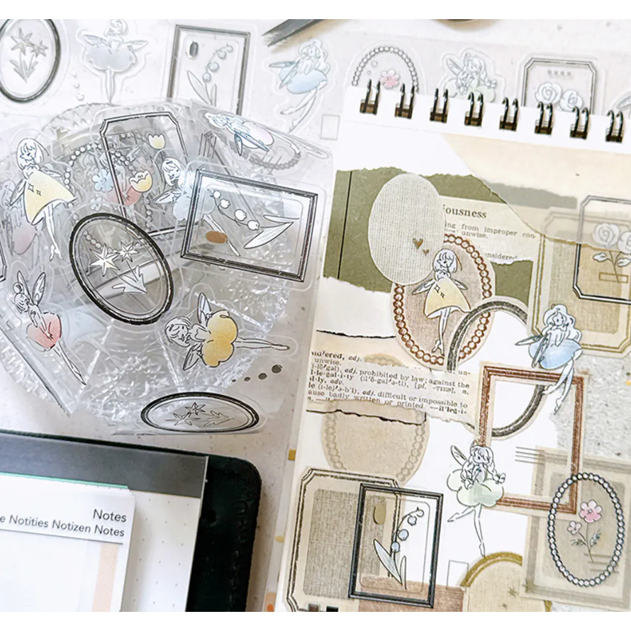 Pei Pei Studio 幽香小徑35mm寬 X 5M PET燙銀割型貼紙【立夏手帳生活】-細節圖4