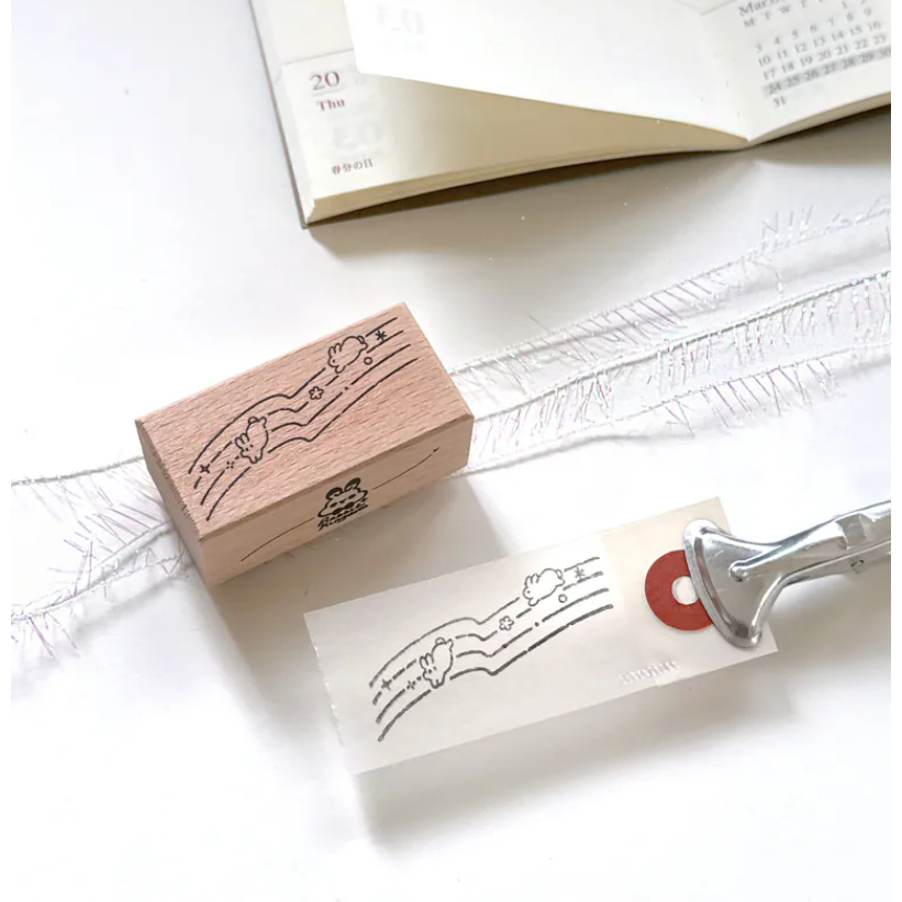 Pei Pei Studio 小兔手帳印章 - 星河櫸木印章【立夏手帳生活】-細節圖2