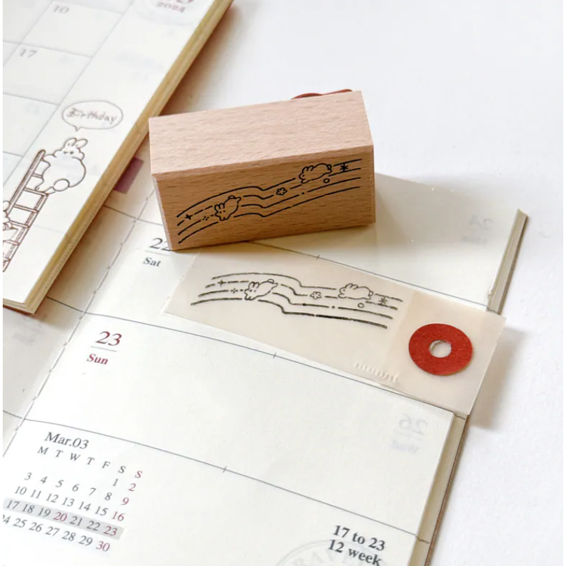 Pei Pei Studio 小兔手帳印章 - 星河櫸木印章【立夏手帳生活】-細節圖3