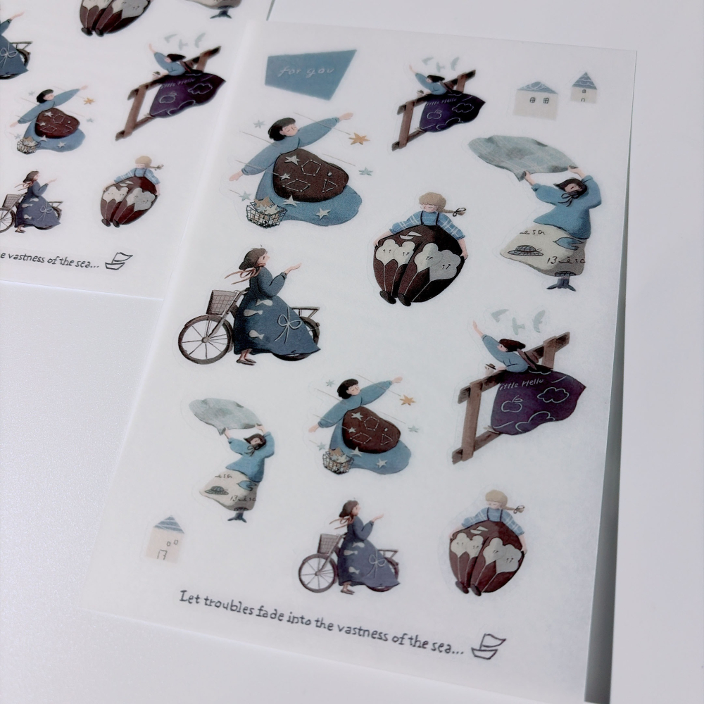 山泥泥yamadoro 『尋星之旅/海的留言板』轉印貼紙 3款【立夏手帳生活】-細節圖3