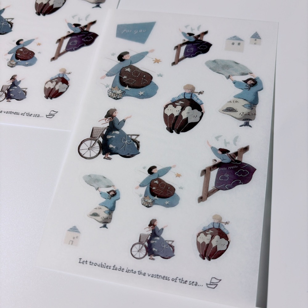 山泥泥yamadoro 『尋星之旅/海的留言板』轉印貼紙 3款【立夏手帳生活】-規格圖3