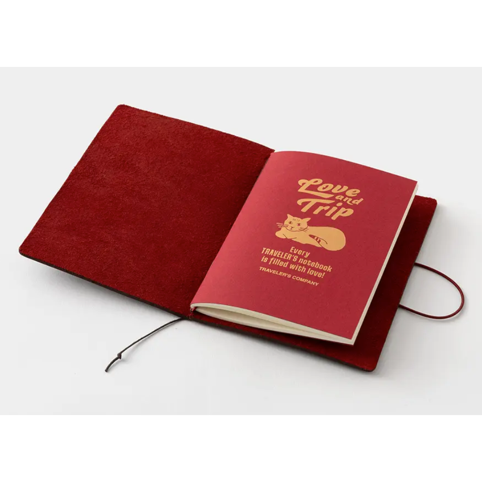 【2025限定款】TRAVELER＇S notebook LOVE & TRIP Red 旅人手帳 筆記本 TN本體套組-細節圖2