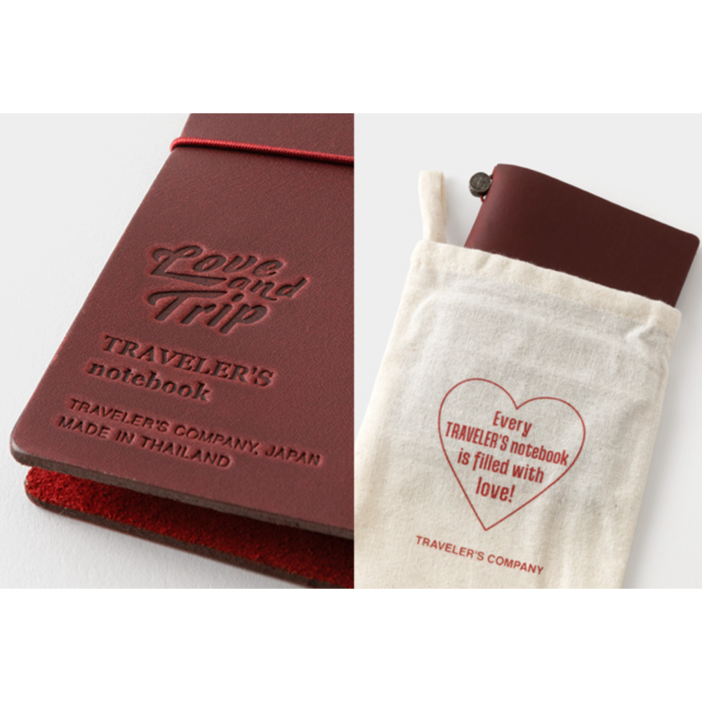 【2025限定款】TRAVELER＇S notebook LOVE & TRIP Red 旅人手帳 筆記本 TN本體套組-細節圖4