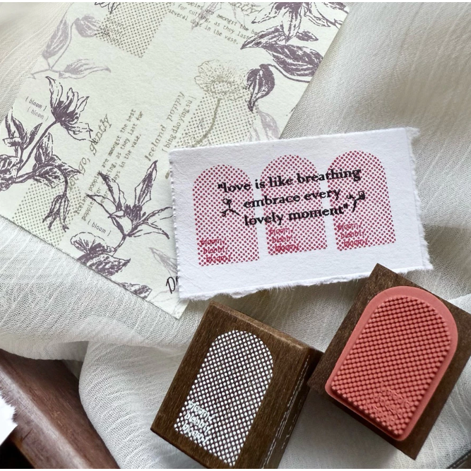 竹工凡花 呢喃祝福 迷你印章組 手帳印章 （單售）【立夏手帳生活】-規格圖7