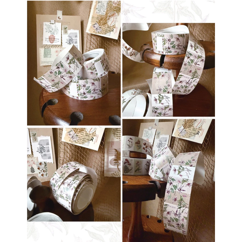 竹工凡花 秋季的呢喃祝福 標籤貼紙 鐵線蓮 / 松果菊 / 垂絲衛矛 手帳貼紙 迷你貼紙 標籤機貼紙【立夏手帳生活】-細節圖2