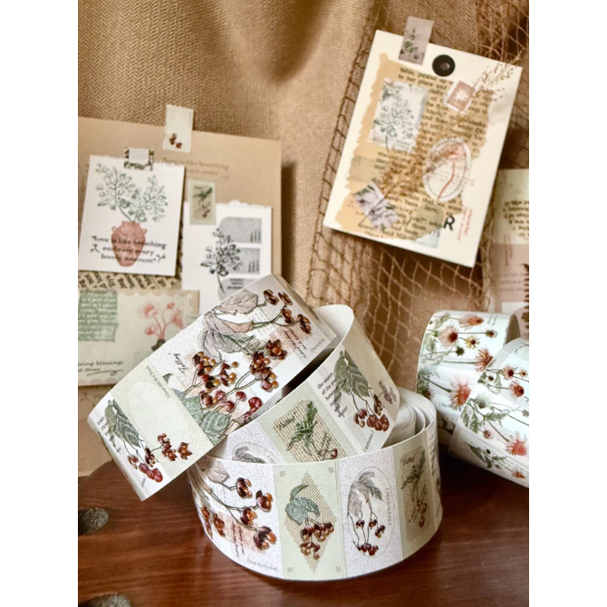 竹工凡花 秋季的呢喃祝福 標籤貼紙 鐵線蓮 / 松果菊 / 垂絲衛矛 手帳貼紙 迷你貼紙 標籤機貼紙【立夏手帳生活】-規格圖7