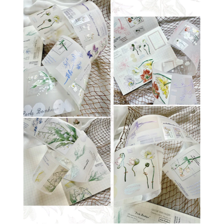 竹工凡花 夏季的呢喃祝福  霧面PET 膠帶【立夏手帳生活】-細節圖3