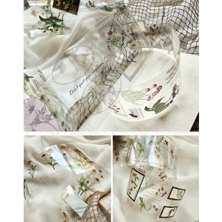 竹工凡花 秋季的呢喃祝福  亮面PET 膠帶【立夏手帳生活】-細節圖2