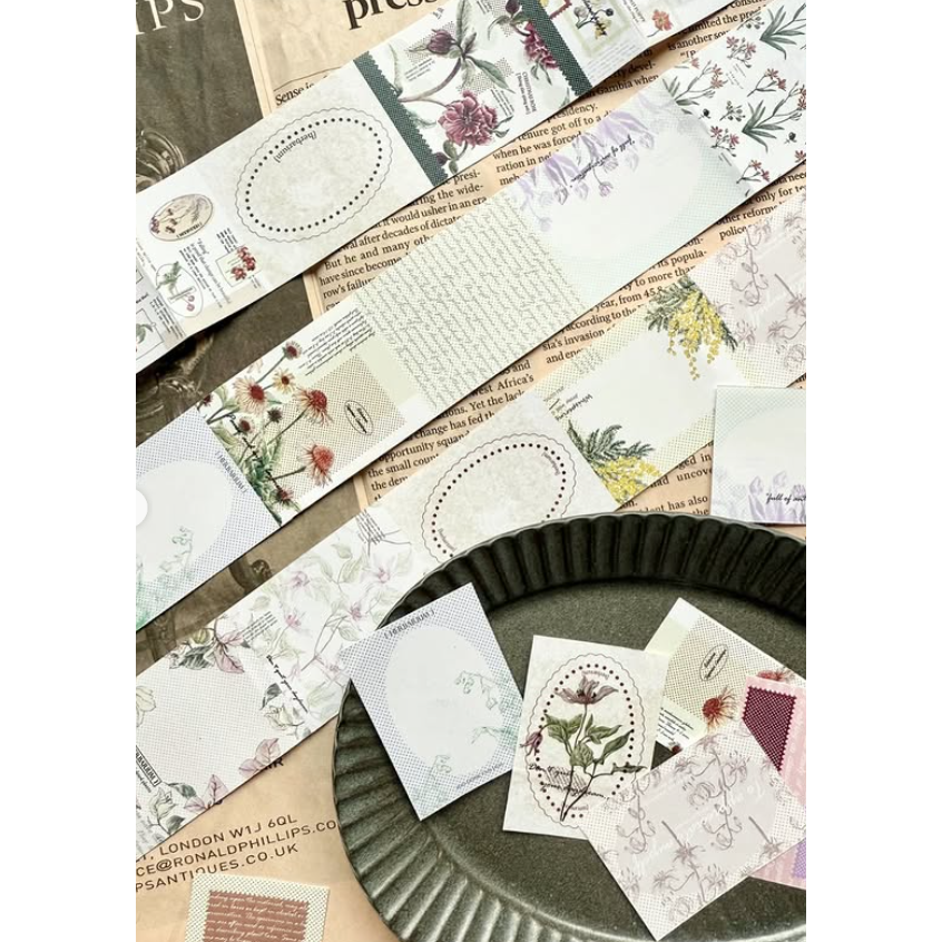 竹工凡花 呢喃祝福-memo貼紙卷 便利貼【立夏手帳生活】-細節圖2