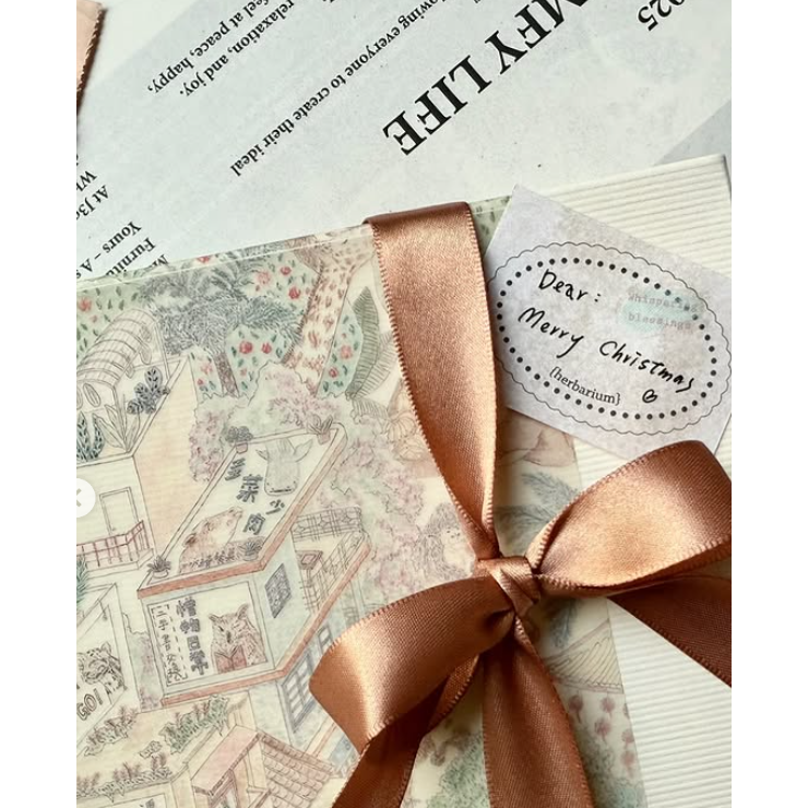 竹工凡花 呢喃祝福-memo貼紙卷 便利貼【立夏手帳生活】-細節圖6