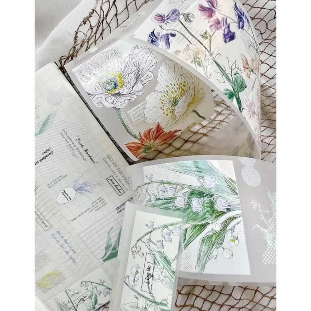竹工凡花膠帶分裝 呢喃祝福memo 春季呢喃 夏季呢喃 秋季呢喃祝福 跟著動物逗熱鬧【立夏手帳生活】-規格圖6
