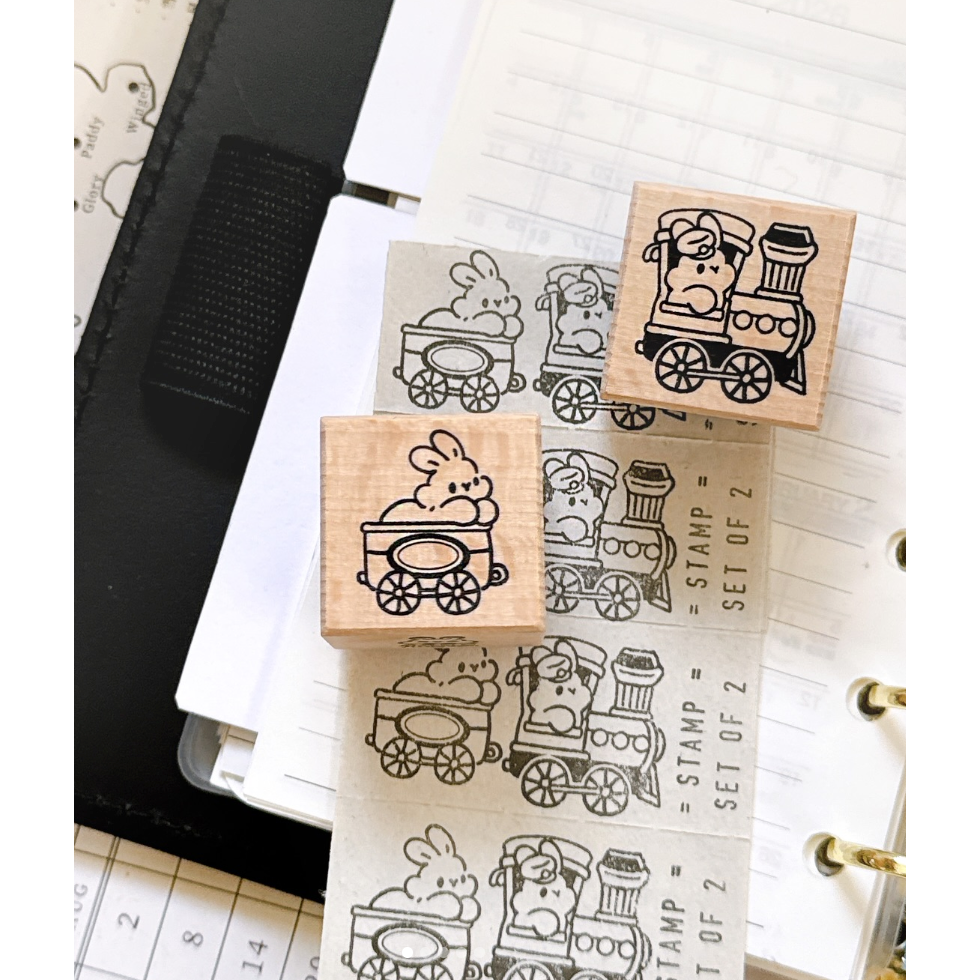 【共3款】Pei Pei Studio 小兔手帳印章 天然櫸木印章【立夏手帳生活】-細節圖4