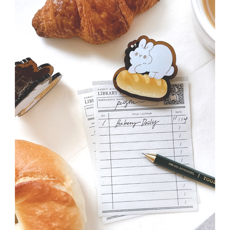 Pei Pei Studio 麵包小兔 壓克力夾【立夏手帳生活】-細節圖2