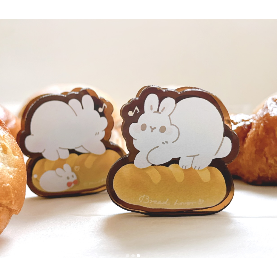 Pei Pei Studio 麵包小兔 壓克力夾【立夏手帳生活】-細節圖3