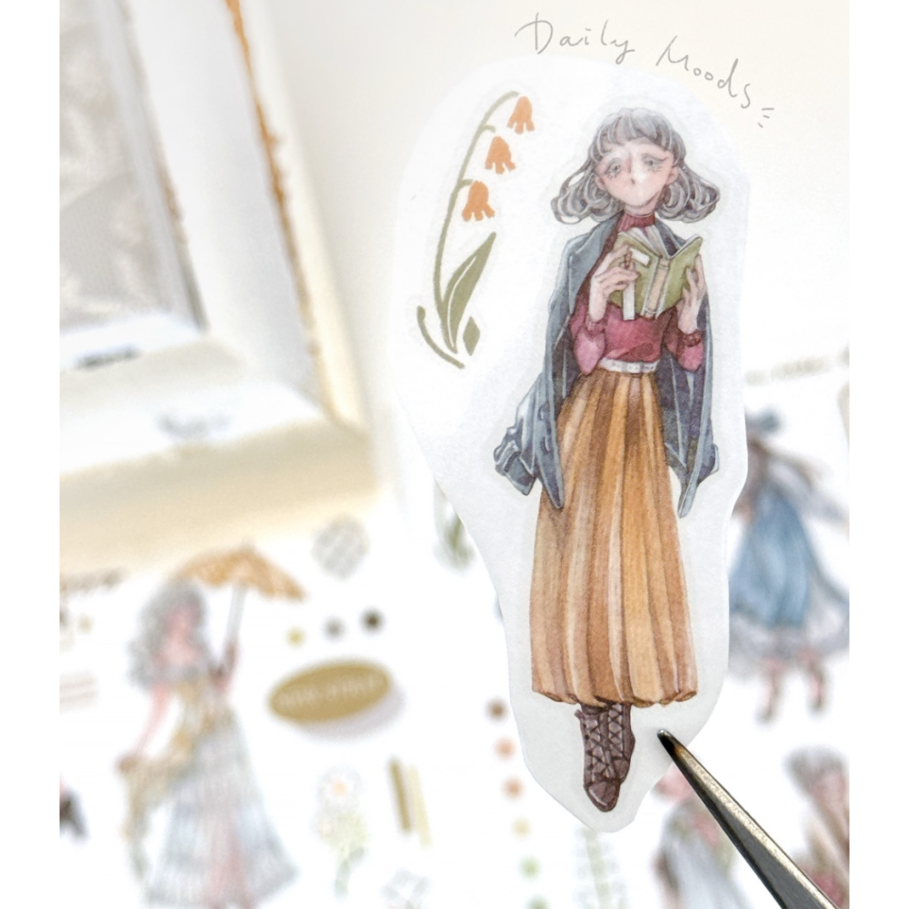 【2款】Pei Pei Studio「心緒日著/月光晚宴」轉印貼紙組【立夏手帳生活】-細節圖2