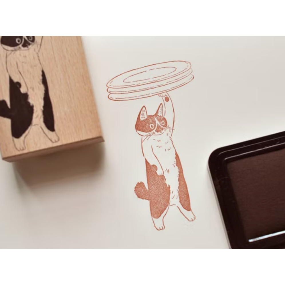 【3款】補補貓・大衛煮愛「803貪吃小隊」貓咪櫸木印章【立夏手帳生活】-細節圖2