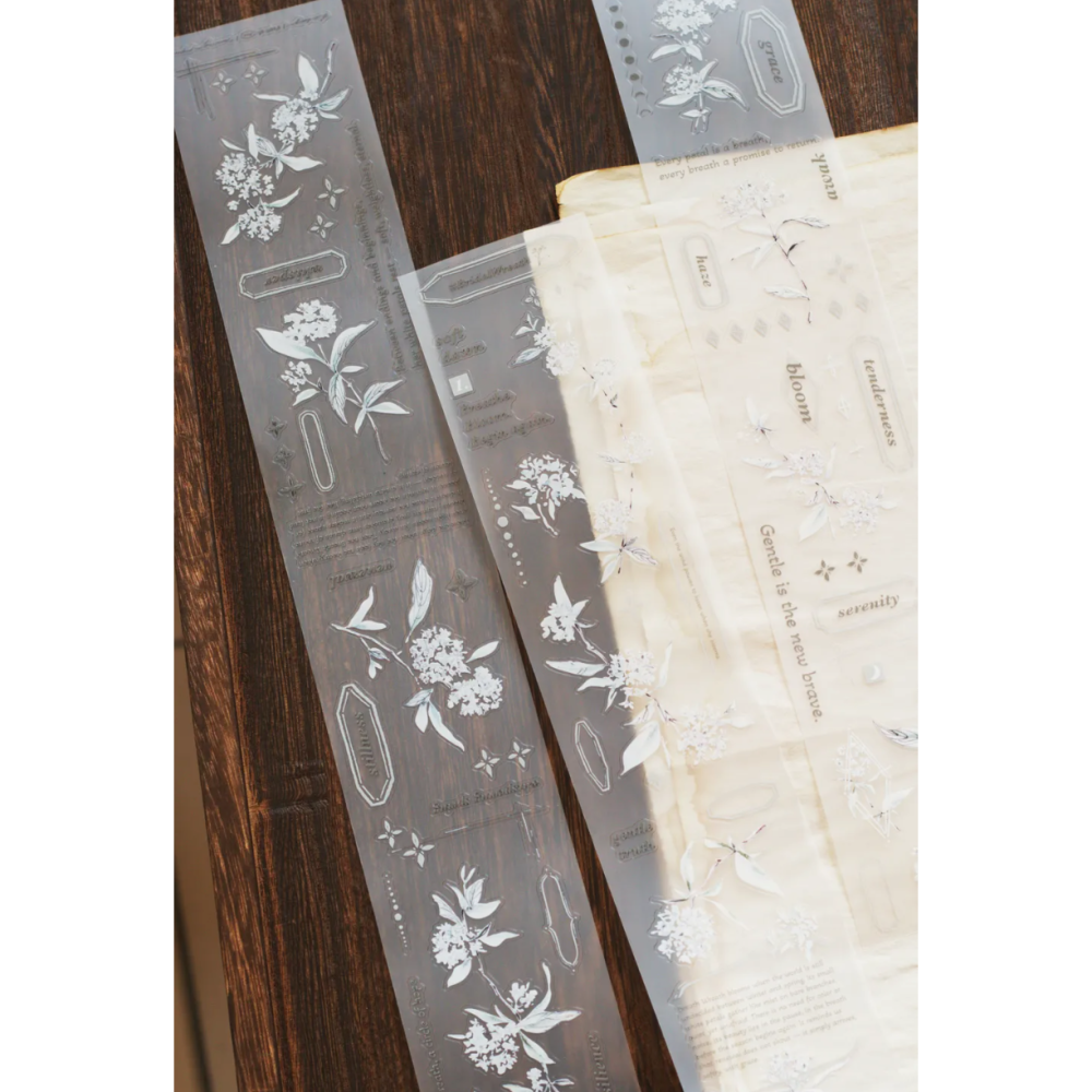 樂意loidesign 麻葉繡線菊 5cm割型霧面PET膠帶 【立夏手帳生活】-細節圖2