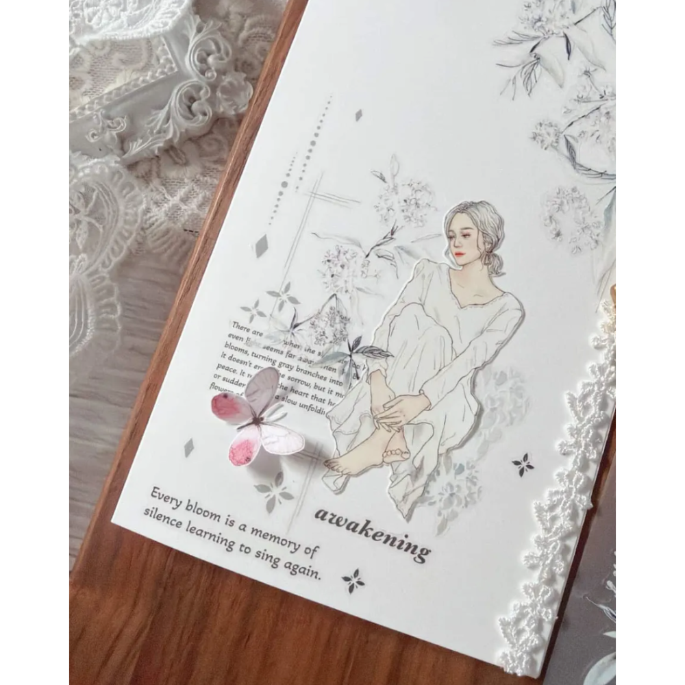 樂意loidesign 採集鈴蘭 5cm燙金割型霧面PET膠帶 【立夏手帳生活】-細節圖5