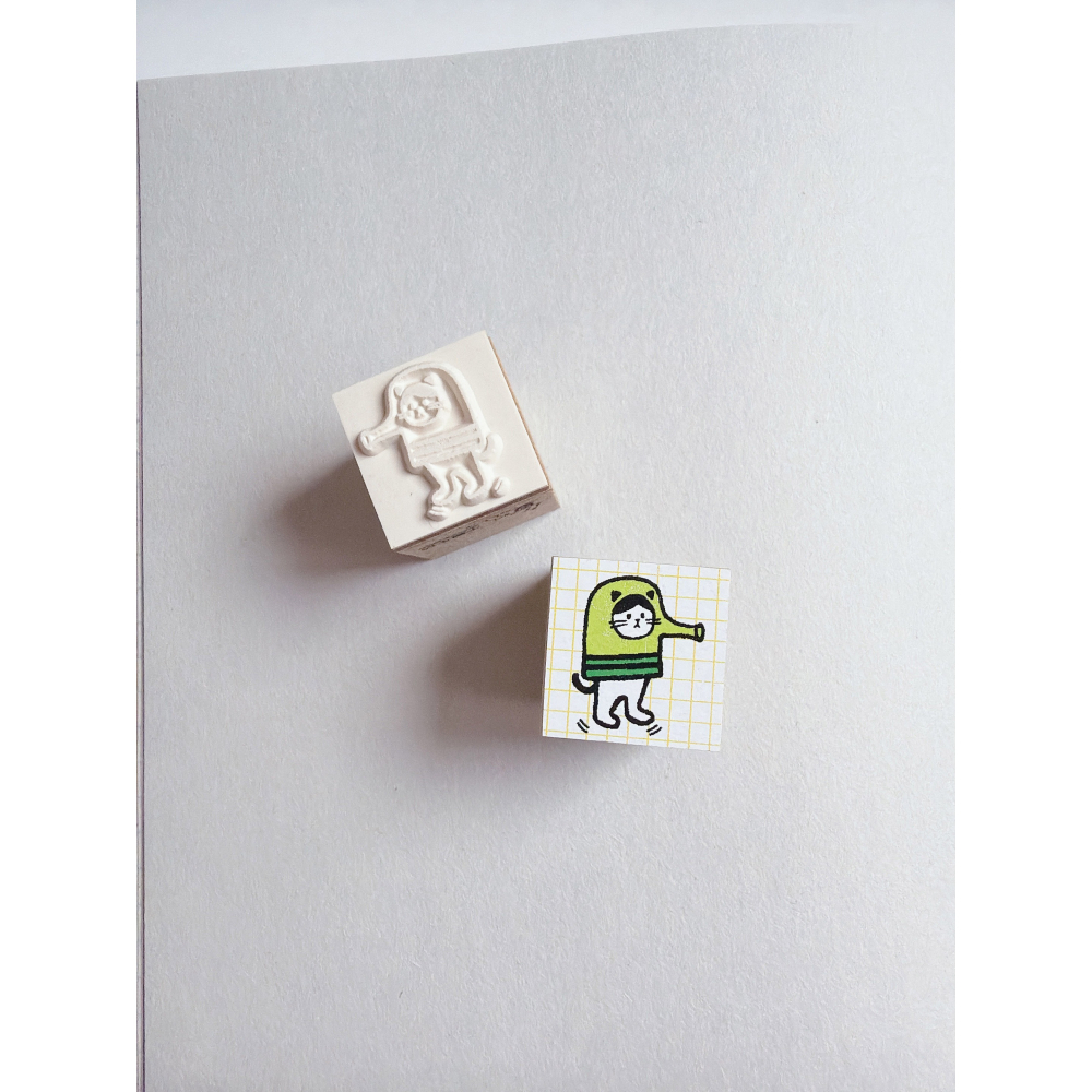 【印章&標籤卷】Daily Sam「塗鴉山姆」標籤貼紙卷 彩色木頭印章 文具小集新款【立夏手帳生活】-細節圖2