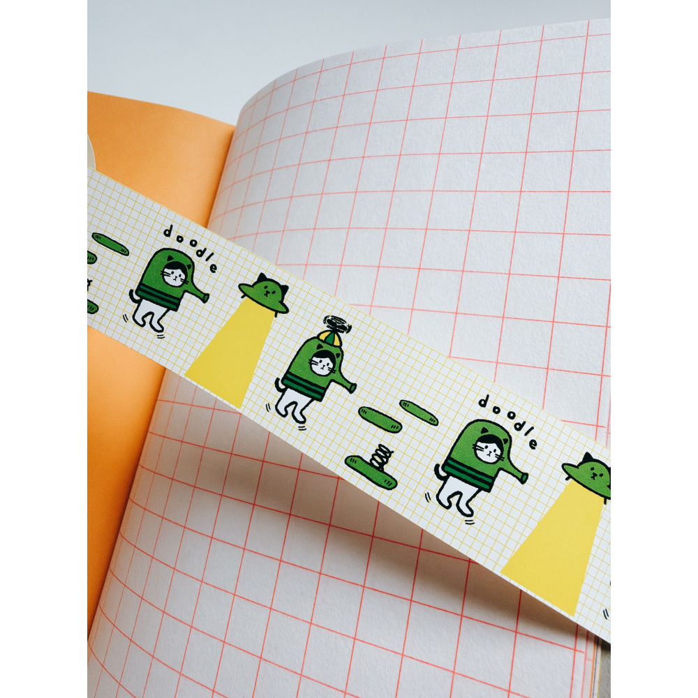 【印章&標籤卷】Daily Sam「塗鴉山姆」標籤貼紙卷 彩色木頭印章 文具小集新款【立夏手帳生活】-細節圖5