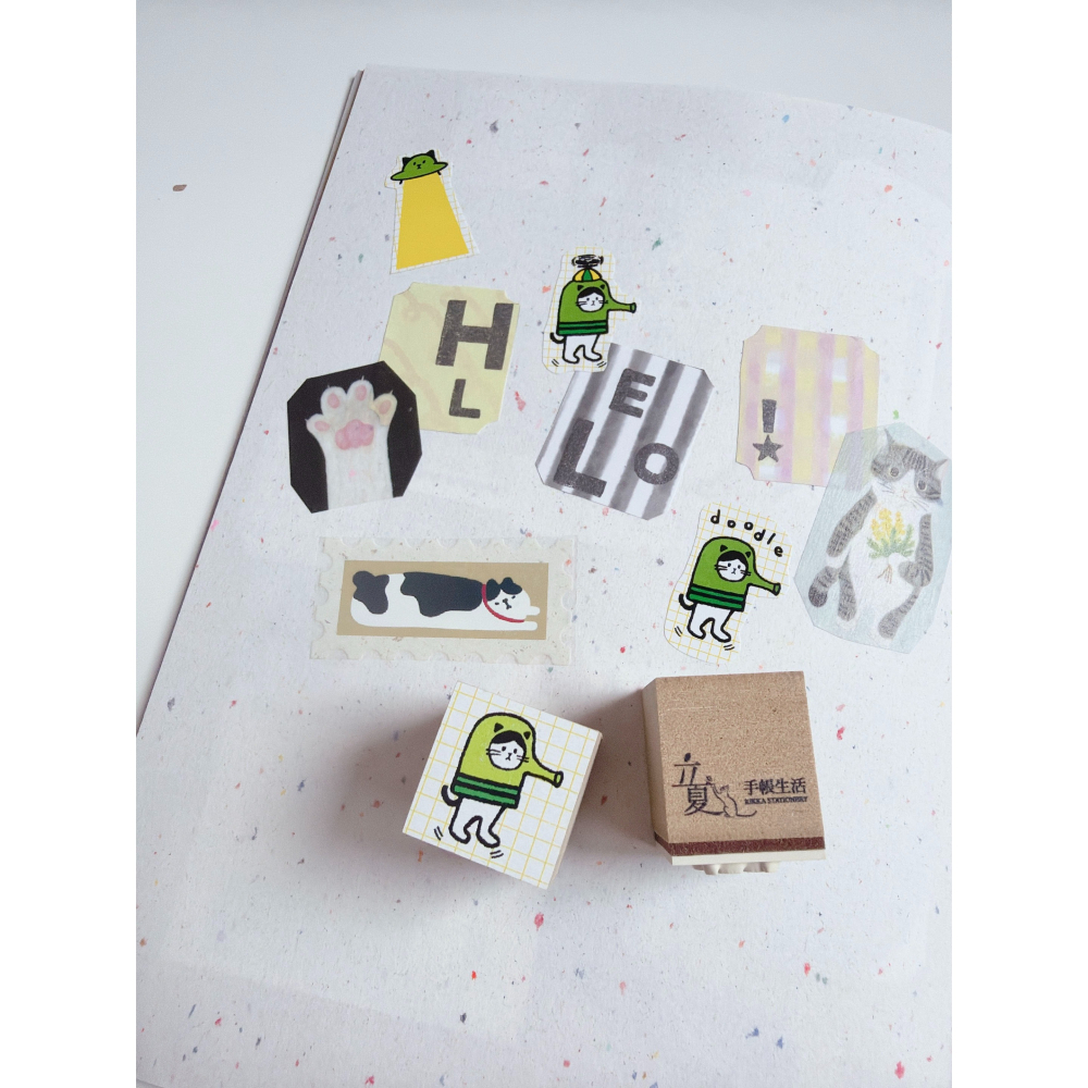 【印章&標籤卷】Daily Sam「塗鴉山姆」標籤貼紙卷 彩色木頭印章 文具小集新款【立夏手帳生活】-細節圖9