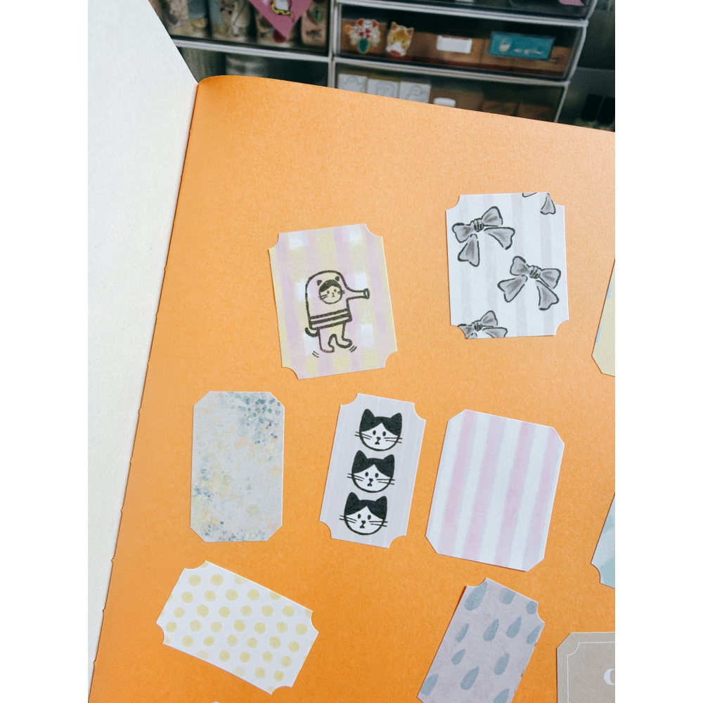 【印章&標籤卷】Daily Sam「塗鴉山姆」標籤貼紙卷 彩色木頭印章 文具小集新款【立夏手帳生活】-細節圖11