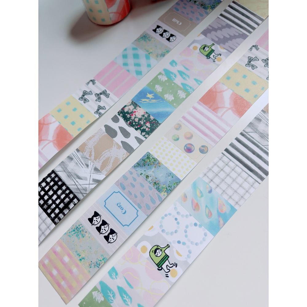 Doodles-小塗鴉- 割型模造貼紙卷 可書寫蓋印章 文具小集新款 立夏原創【立夏手帳生活】-細節圖6