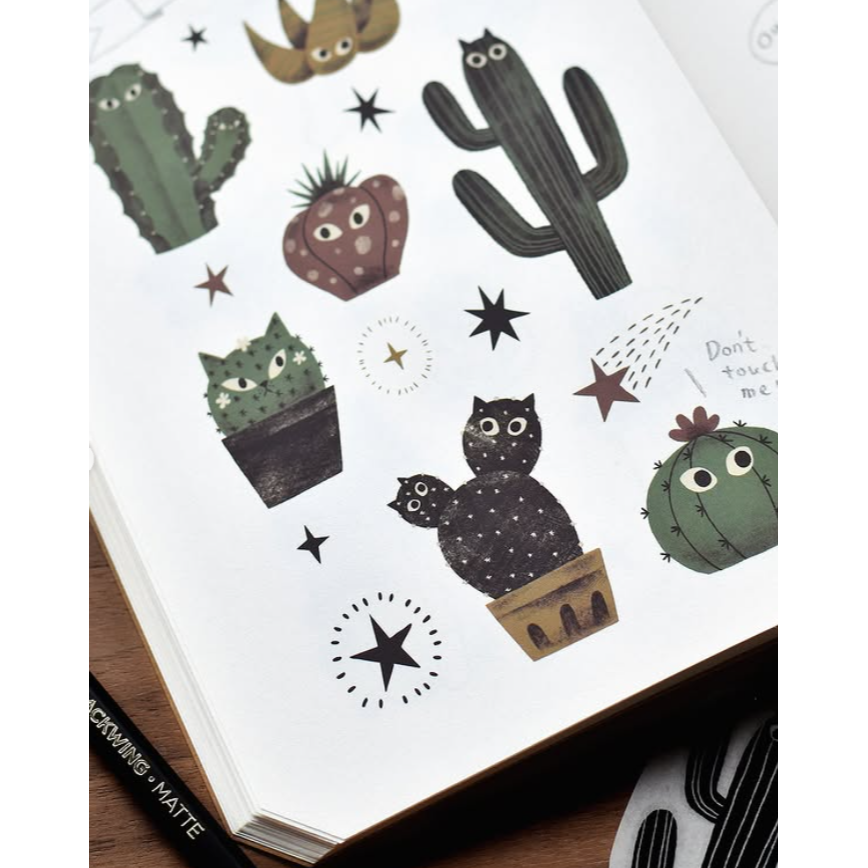 【2款】大芝麻小花生轉印貼紙「貓貓菇菇 Catshrooms / 貓貓仙人掌 Cattus」【立夏手帳生活】-細節圖4