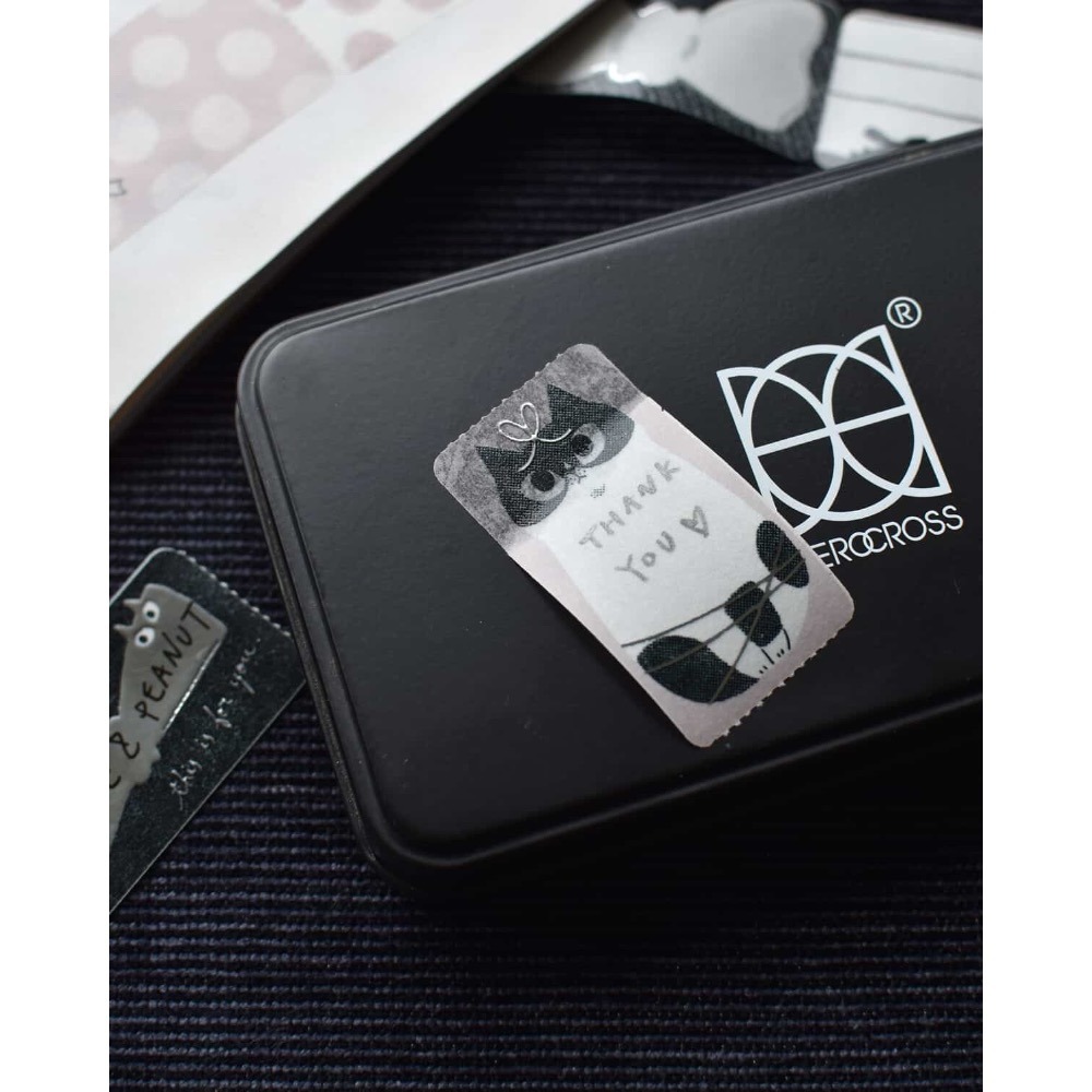 大芝麻小花生 貓貓蝴蝶結 memo貼紙捲【立夏手帳生活】-細節圖5