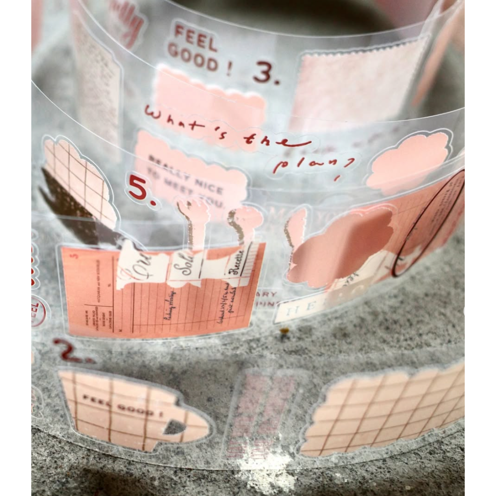 什物a kind of cafe 溫柔時刻Tender Moments 4cm亮面割型PET膠帶【立夏手帳生活】-細節圖6